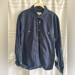Tecovas Navy Blue Casual Button-Down Shirt